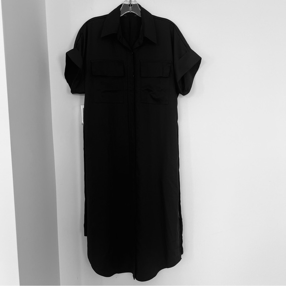 Commense Polo Pockets Tied Midi Dress Sz S Small - Picture 9 of 12